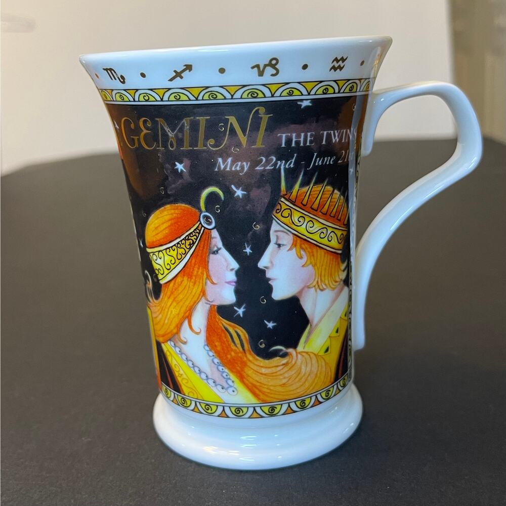 GEMINI Dunoon Astrology Zodiac Mug Designed Ruth Beck Fine Bone China England